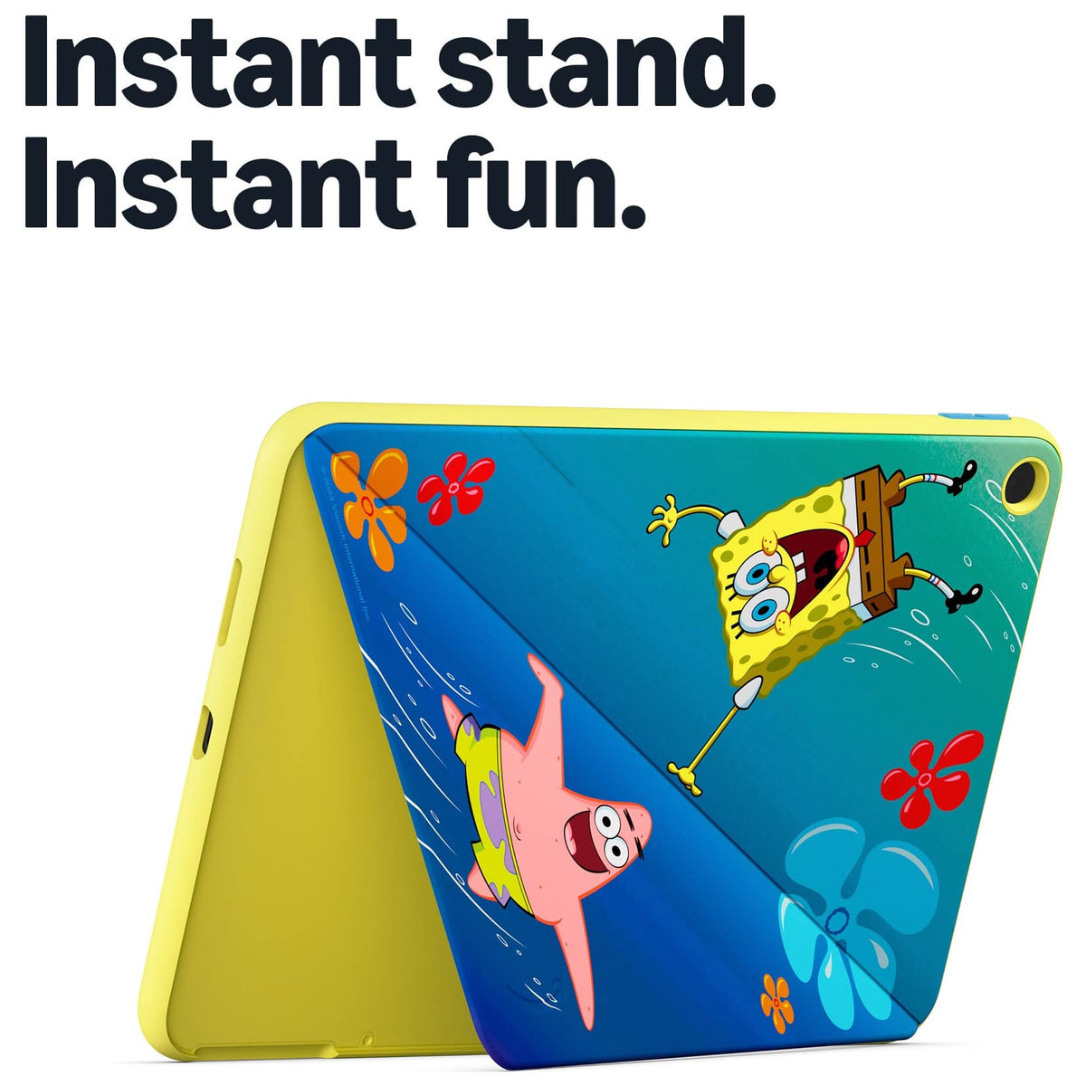 Amazon - Kids Tablet 11 Case for Ages 6+ – Protective and Slim, with Built-in Landscape and Portrait Stand - SpongeBob and Patrick
