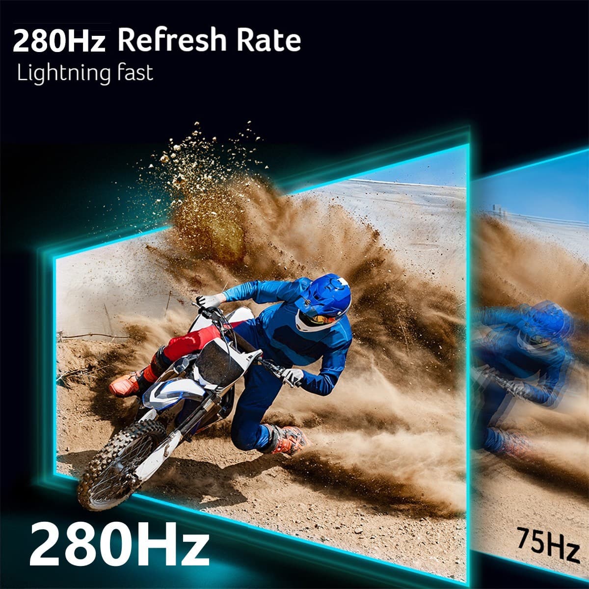 Acer - Nitro 24.5” LCD FHD 1080P 280Hz 1ms FreeSync Premium Gaming Monitor with HDR (DisplayPort, HDMI) - Black