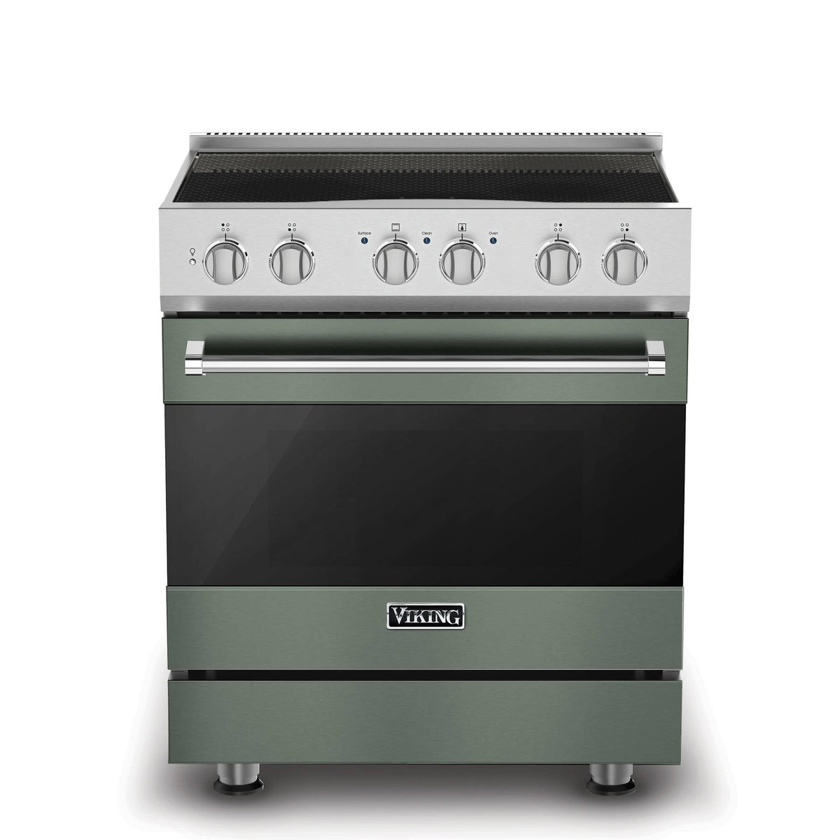 Viking - 30 in. Wide 4 Elements 3-Series Induction Self-Clean Range - Eucalyptus
