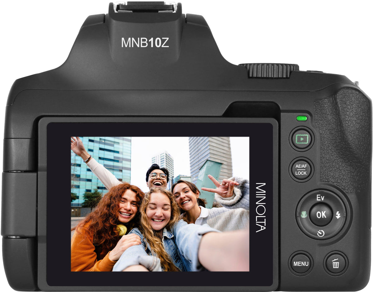 Minolta - MNB10Z 64.0 Megapixel 4K Bridge Camera with 10x Optical Zoom Lens - Black