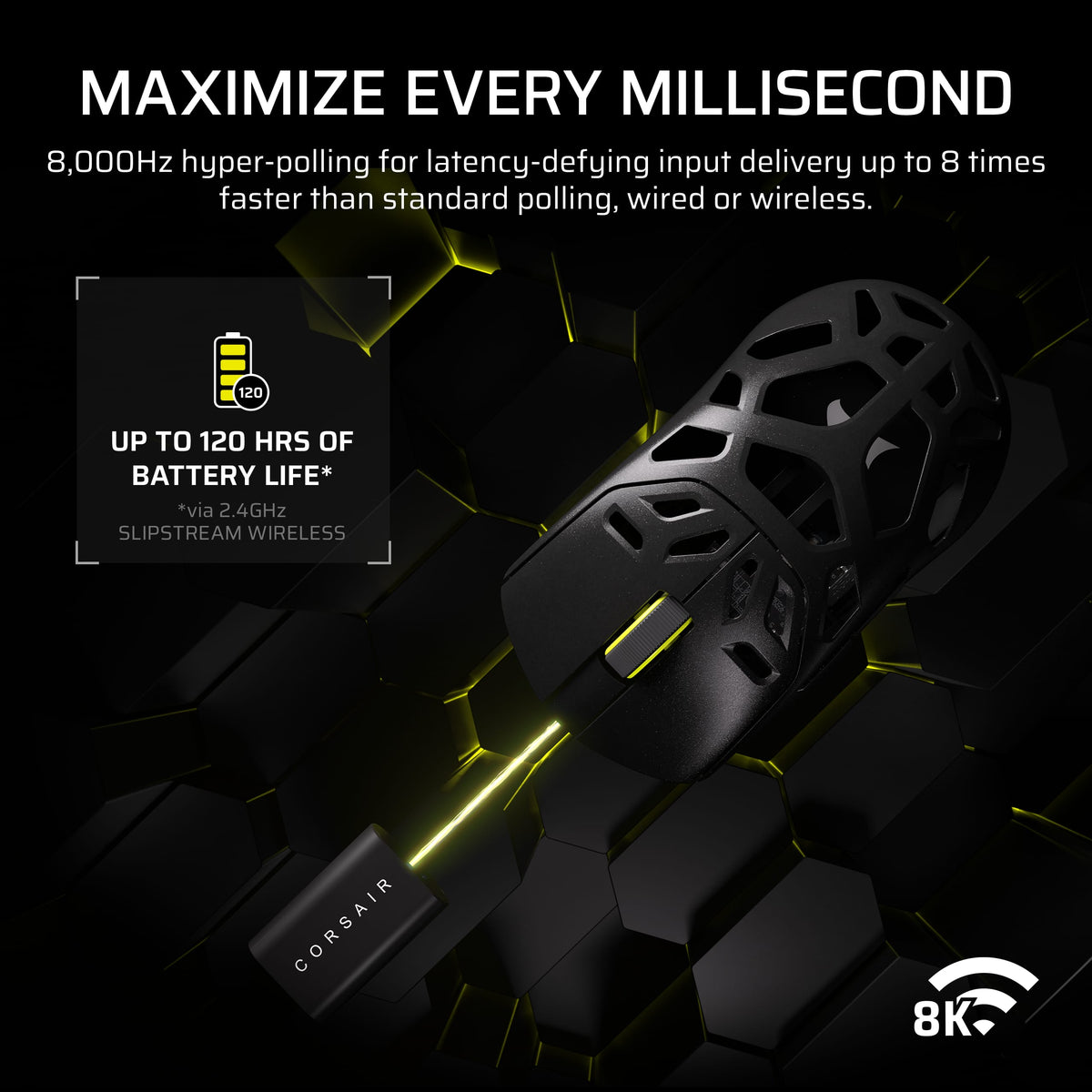 CORSAIR - SABRE v2 PRO Wireless FPS MG Gaming Mouse - Wireless - Black