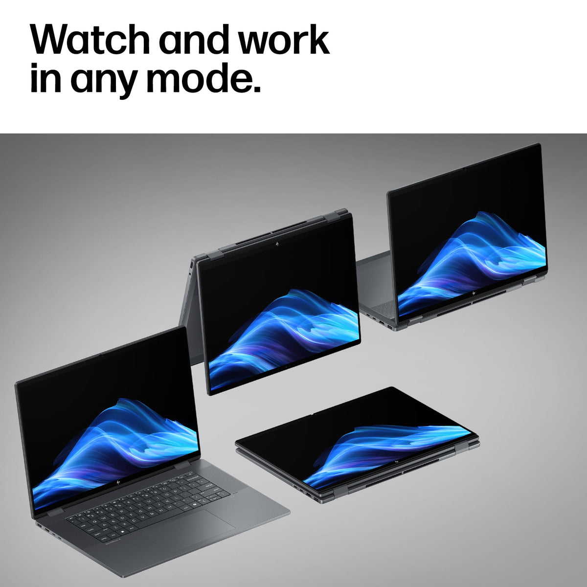 HP - OmniBook X Flip - 16" 2K Touchscreen Laptop - Intel Core Ultra 9 (2024) - 32GB Memory - 1TB SSD - Copilot+ PC - Eclipse Gray
