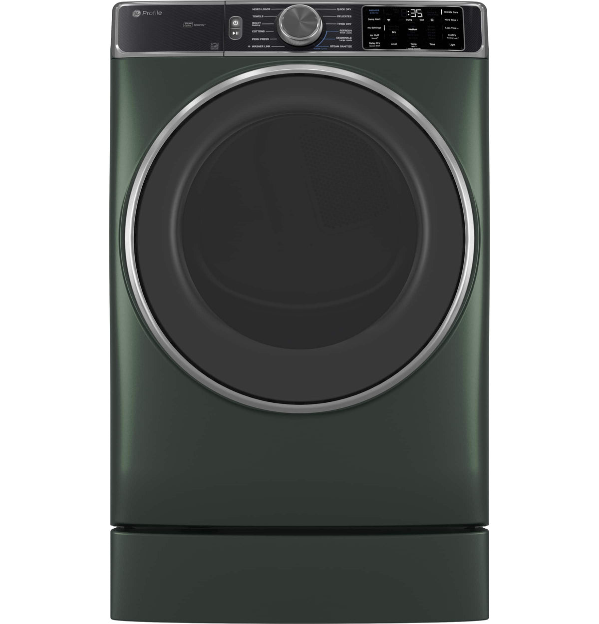 GE Profile - 7.8 Cu. Ft. Stackable Smart Gas Dryer with Steam and Sanitize Cycle - Jade Green