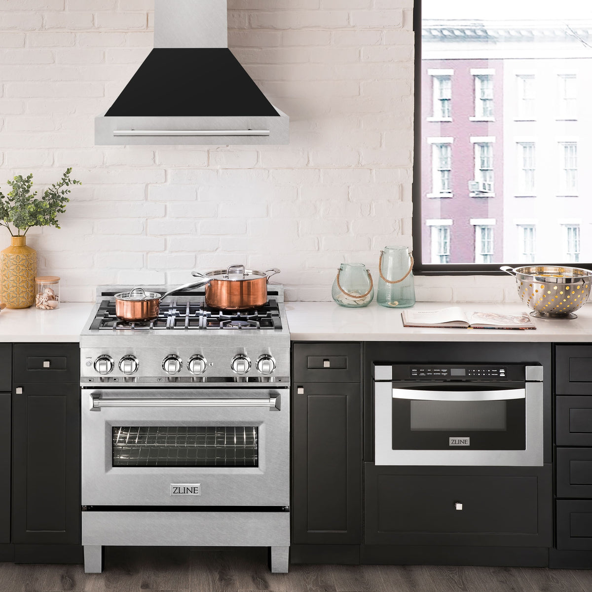 ZLINE - 30 inches - Externally Vented - Wall Range Hood - Black Matte