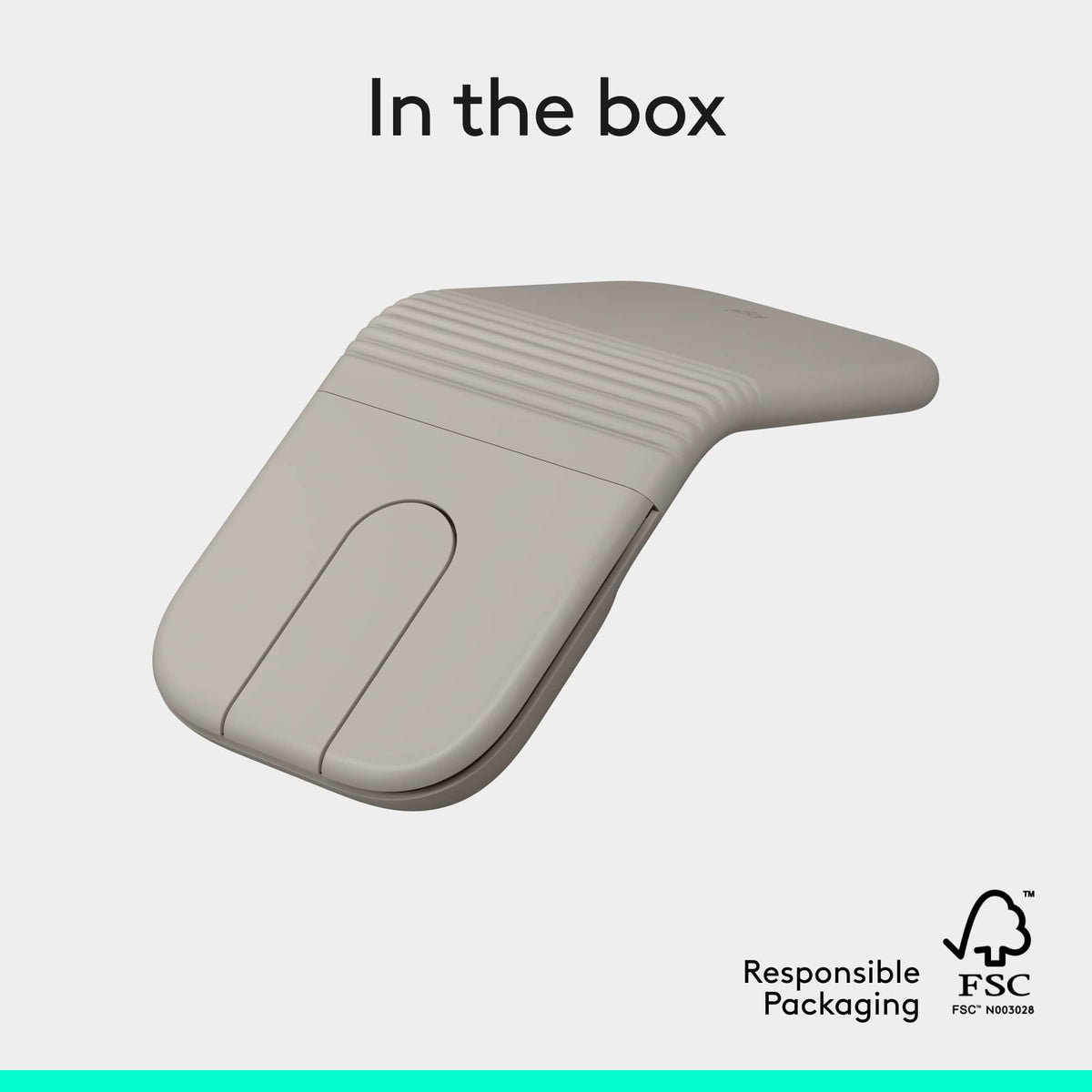 Logitech - Mobi Fold Ultra-Portable Travel Bluetooth Mouse with Touch Scroll and Quiet Clicks - Wireless - Sand