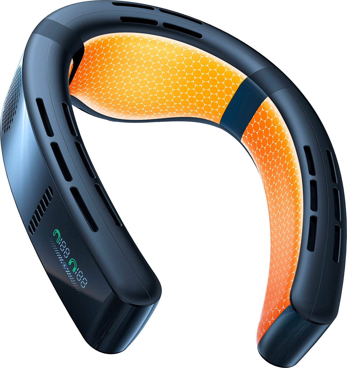 TORRAS - COOLiFY Cyber Neck Air Conditioner, Cooling, Heating, and Fan Rechargeable with 6000mAh - Cascade Black