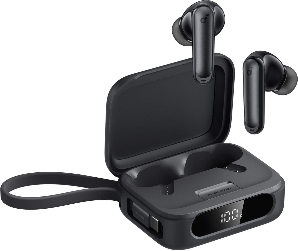 Soundcore - by Anker P41i Bluetooth Wireless In Ear Earbuds with Portable USB-C 3,000mAh Phone Charger - Black