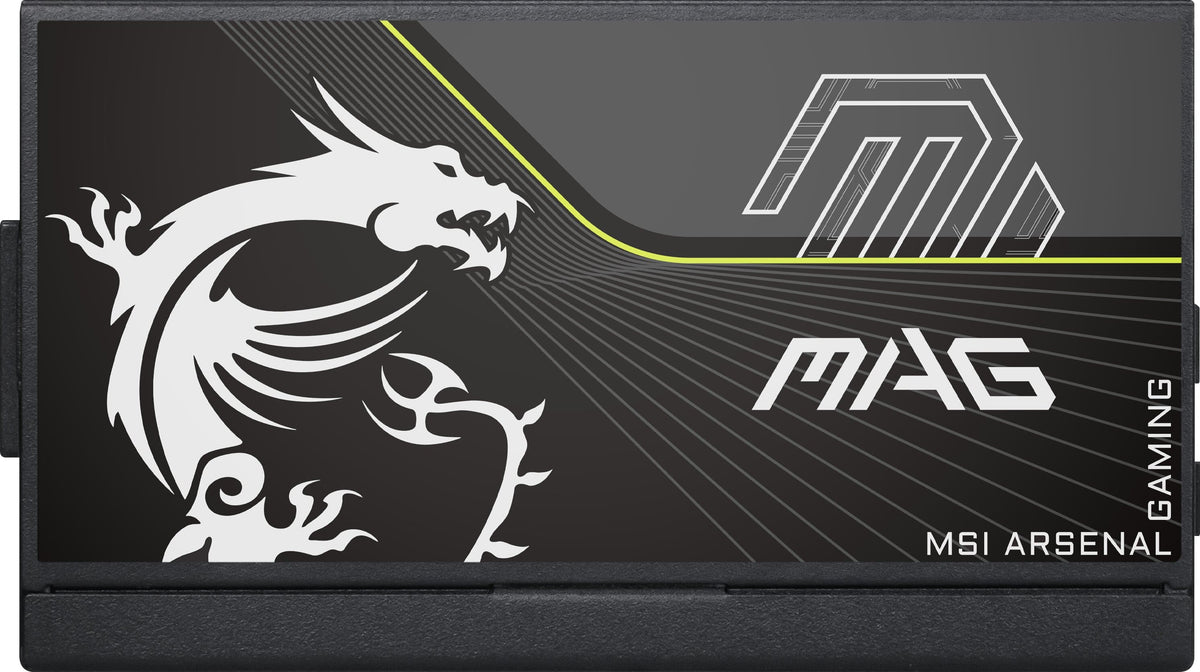 MSI - MAG A1200PLS PCIE5 - Full Modular - 80 Plus Platinum 1200W - 105°C Main Capacitor - ATX 3.1 Ready - Gaming Power Supply - Black
