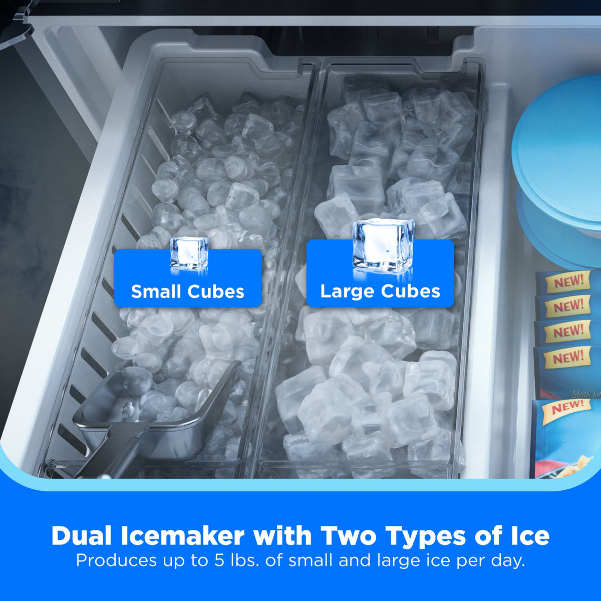 Midea - 32 cu. ft. Standard-Depth PLUS™ French Door Refrigerator + Water2Ways™ + Dual Icemaker + Extra-Large Capacity - Stainless Steel