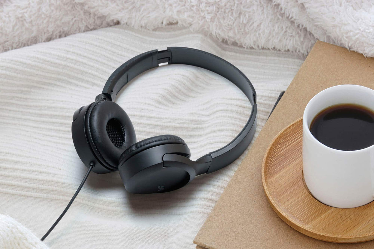 JVC - On-Ear Wired Headphones with USB-C Connection HAS33UCB - Black