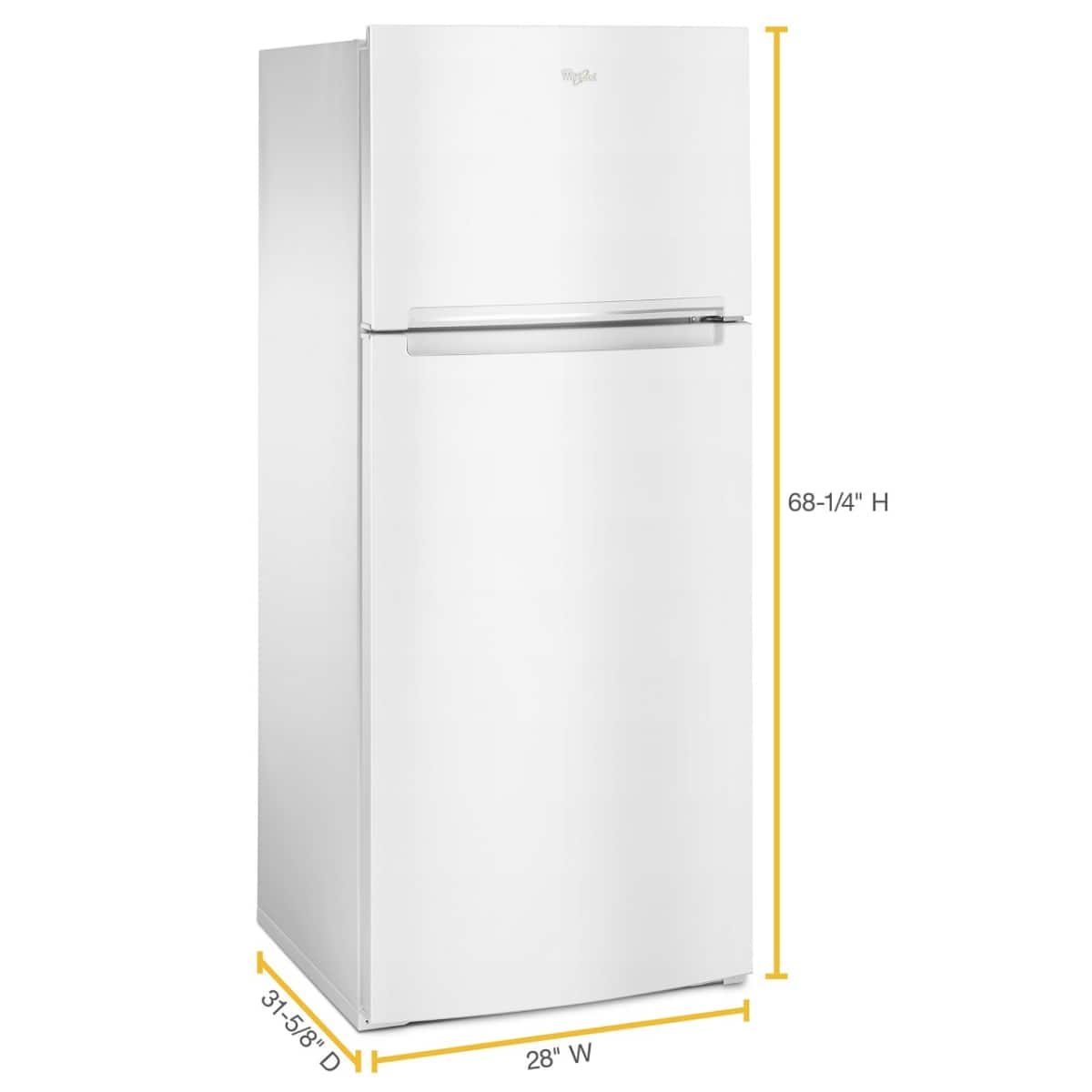 Whirlpool - 18 Cu. Ft. Wide Refrigerator Compatible With The EZ Connect Icemaker Kit - White