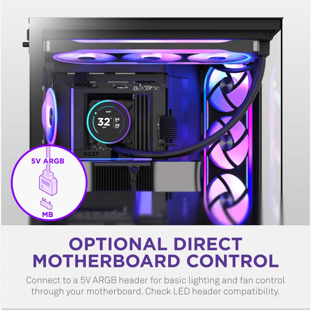 NZXT - F360U Ultra RGB Fan- 360mm Single-Frame - Black