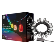 GE CYNC Dynamic Effects Smart Café LED Light Bulbs Voice Control, 20 Bulb String, 48ft - Full Color