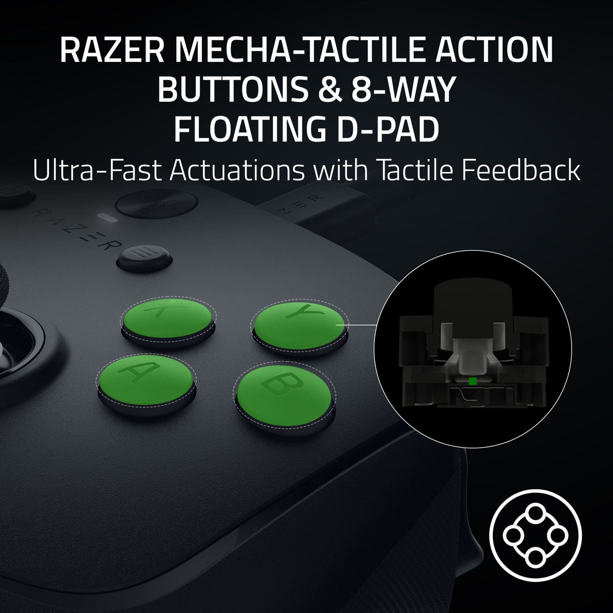 Razer - Wolverine V3 Tournament Edition 8K Wired Gaming Controller with TMR Thumbsticks and Swappable Caps for PC - Black