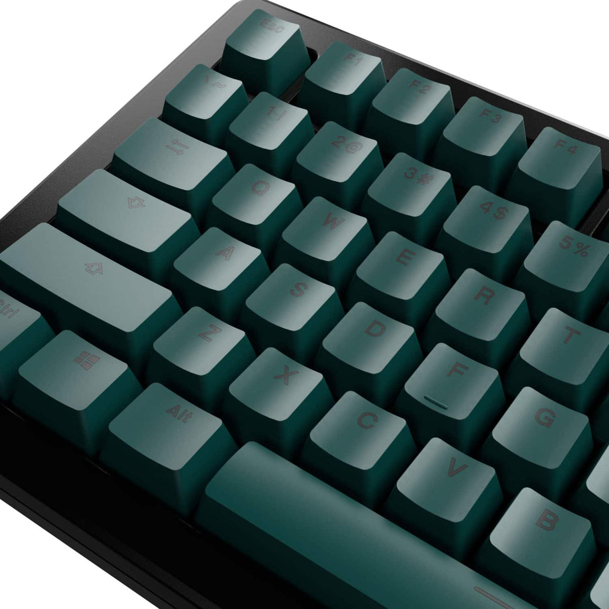 Glorious - GPBT Basics Universal Keycap Set Compatible with Most 100% 85% 80% TKL 60% Compact 75% Mechanical Keyboards - Totem Green