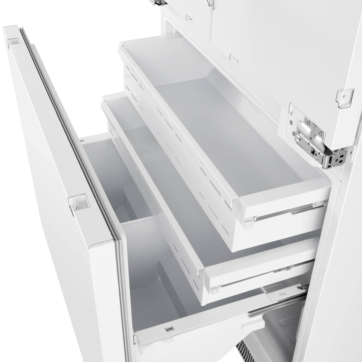 Forno Appliances - 36 in. Wide Rivestito 15.5 Cu. Ft. French Door Counter-Depth Panel Ready Refrigerator - Stainless Steel