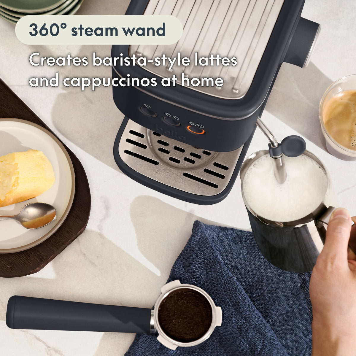 Bella - JOLT 20-Bar Slim Espresso Maker - Slate