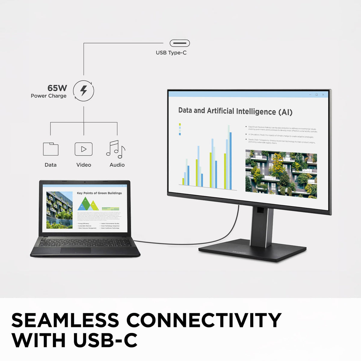 ViewSonic - VG2452 24 IPS FHD Ergonomic Monitor (USB Hub, HDMI, DisplayPort) - Black
