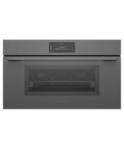 Fisher & Paykel - 30" 1.9 Cu. Ft. Single Combination Steam Oven, 6.8" Touchscreen - Compact - Minimal Grey - Gray