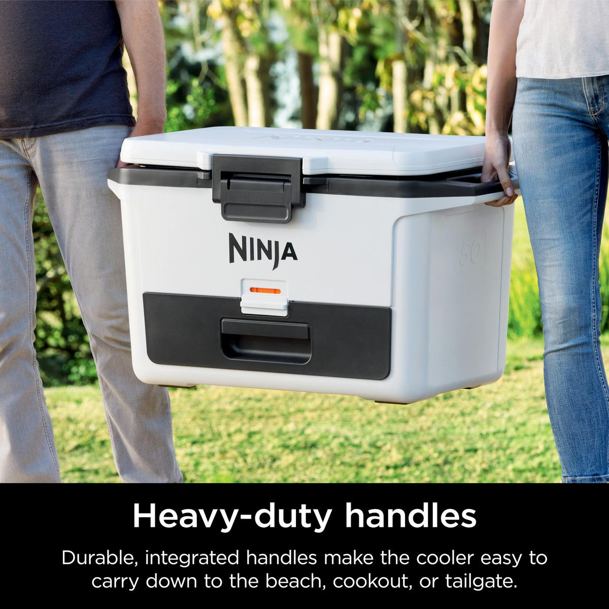 Ninja - FrostVault 50qt Hard Cooler with Dry Zone - Cloud White