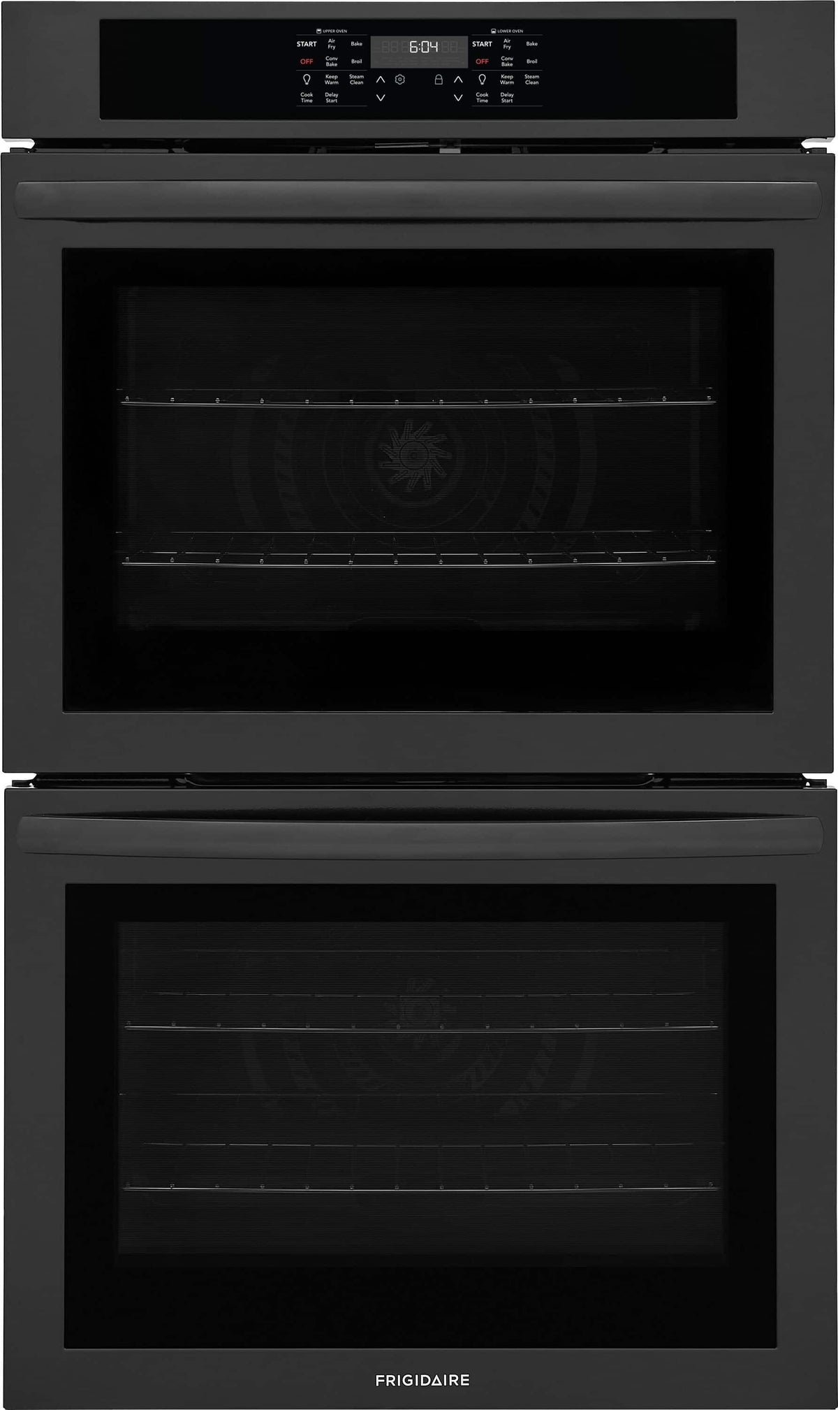 Frigidaire - 30" Built-In Double Wall Oven with Convection Bake and Air Fry - Black