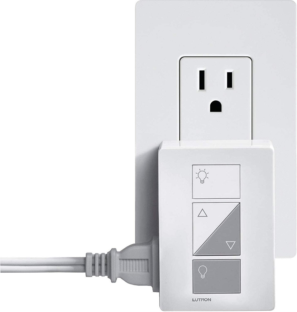 Lutron - Caseta Smart Lighting Lamp Dimmer and Remote Kit - White