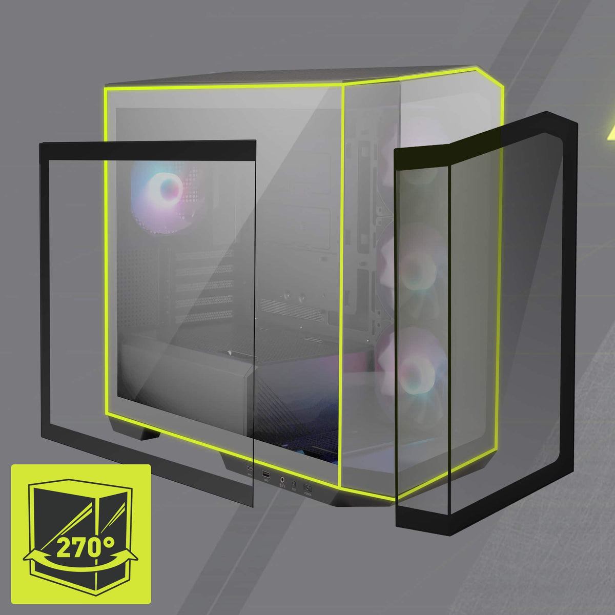 MSI - MAG PANO 100R PZ ATX Mid-Tower PC Case - Black