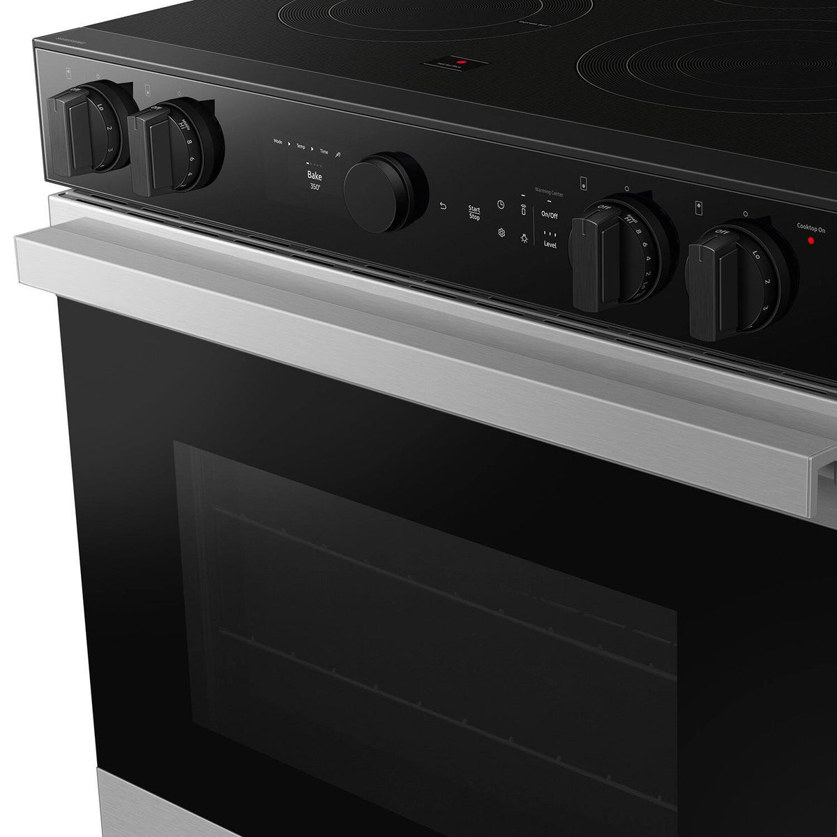 Samsung - 30 in. Wide 5 Elements Bespoke Smart Slide-In Electric Range 6.3 cu. ft. with Air Sous Vide & Air Fry - Stainless Steel