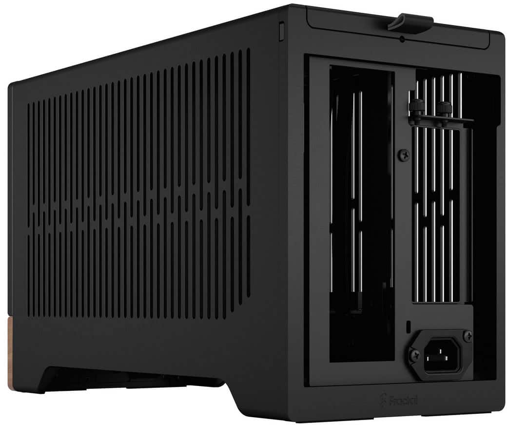 Fractal Design - Terra Graphite with PCIe 4.0 Riser Mini-ITX Small Form Factor PC Case - Black