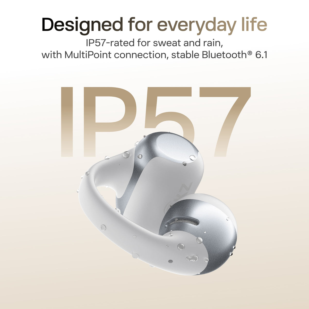 Shokz - OpenDots 2 Open-Ear Clip-On True Wireless Bluetooth Earbuds - Gray