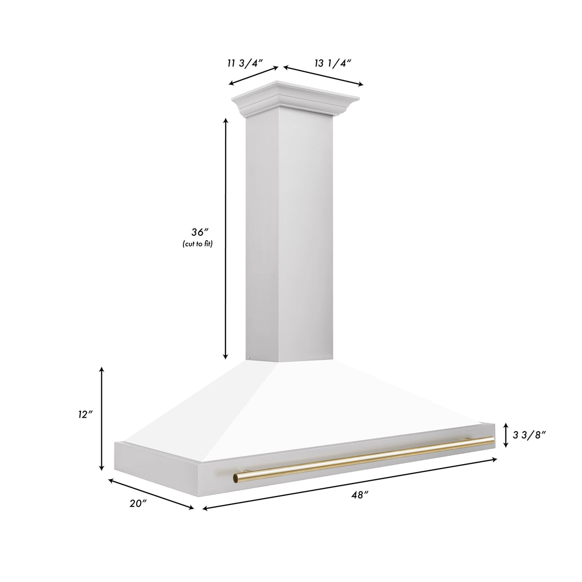 ZLINE Autograph Edition - 48 inches - Externally Vented - Wall Range Hood - White Matte