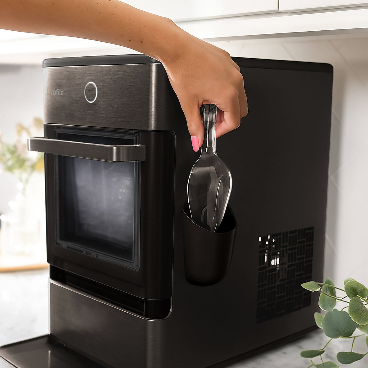GE Profile - Opal Nugget Ice Maker with Rapid Ice Production - Black Stainless Steel