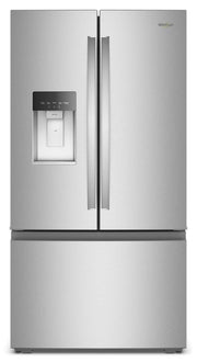 Whirlpool - 36 in. Wide 23 cu. ft. French Door Counter-Depth Refrigerator with In-Door Water and Ice - Fingerprint-Resistant Stainless Finish