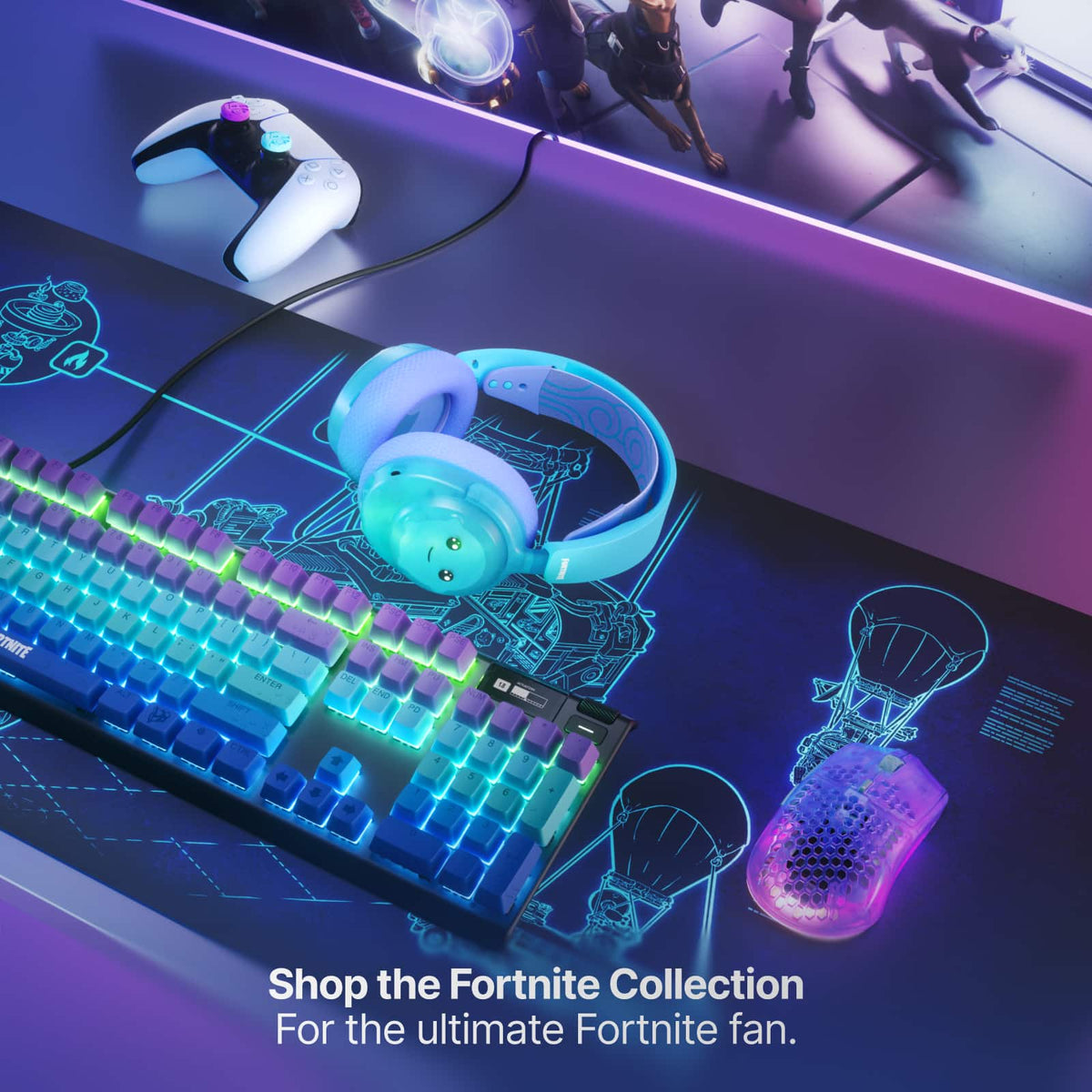 SteelSeries - PBT Accessory Keycaps - Fortnite Supply Llama Edition - Multi