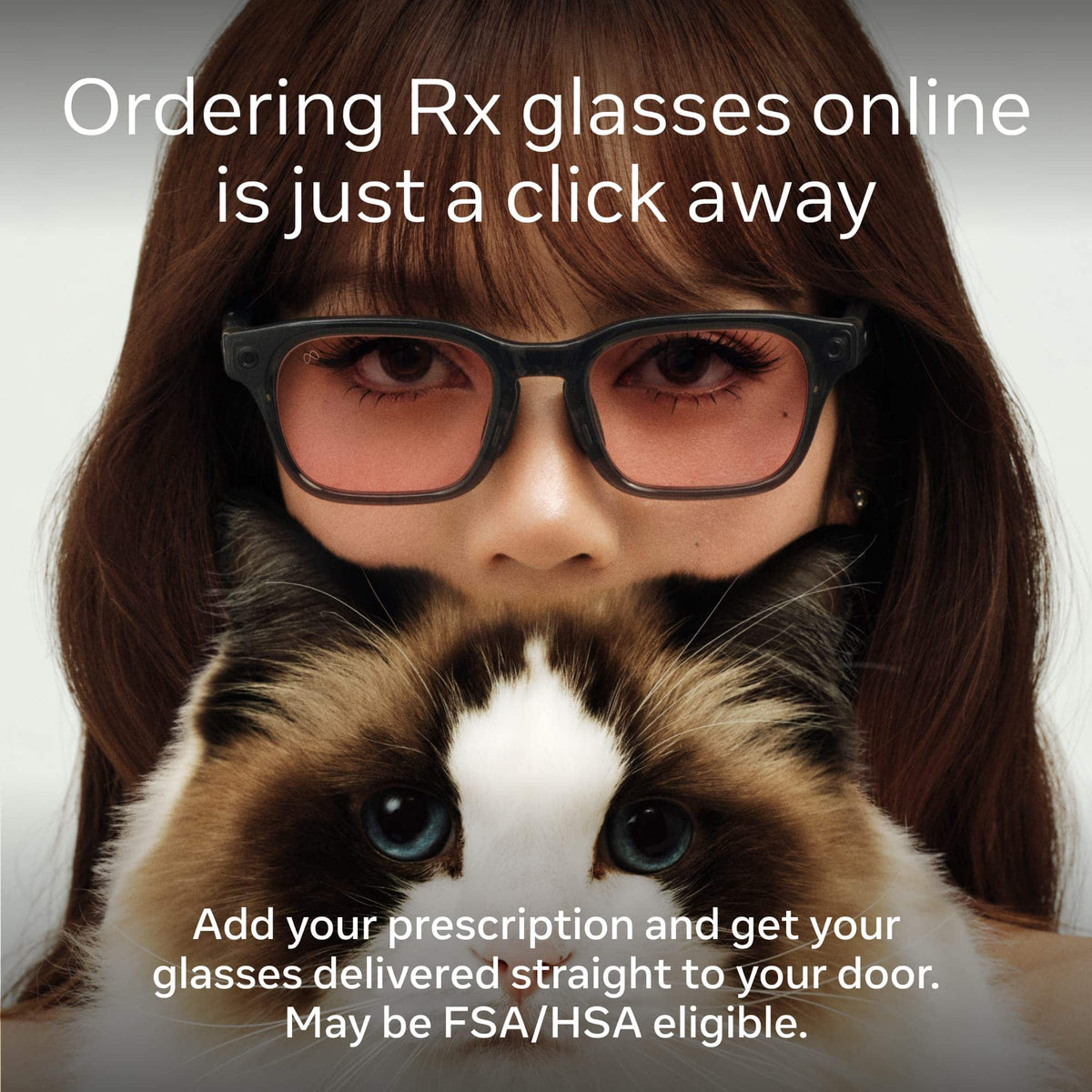 Meta - Glasses, Capri Lisa Edition, Smart Frame, AI Glasses - Grey Lenses - Eclipse