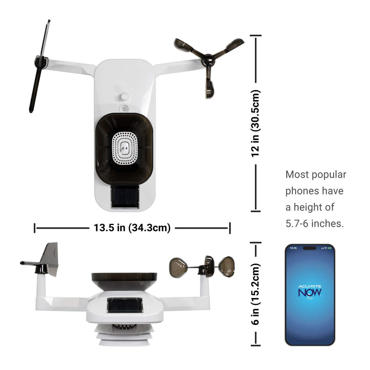 AcuRite - Optimus WiFi Weather Station with HD Digital Display, Solar Powered Sensor & Mobile App for Remote Monitoring - Gray