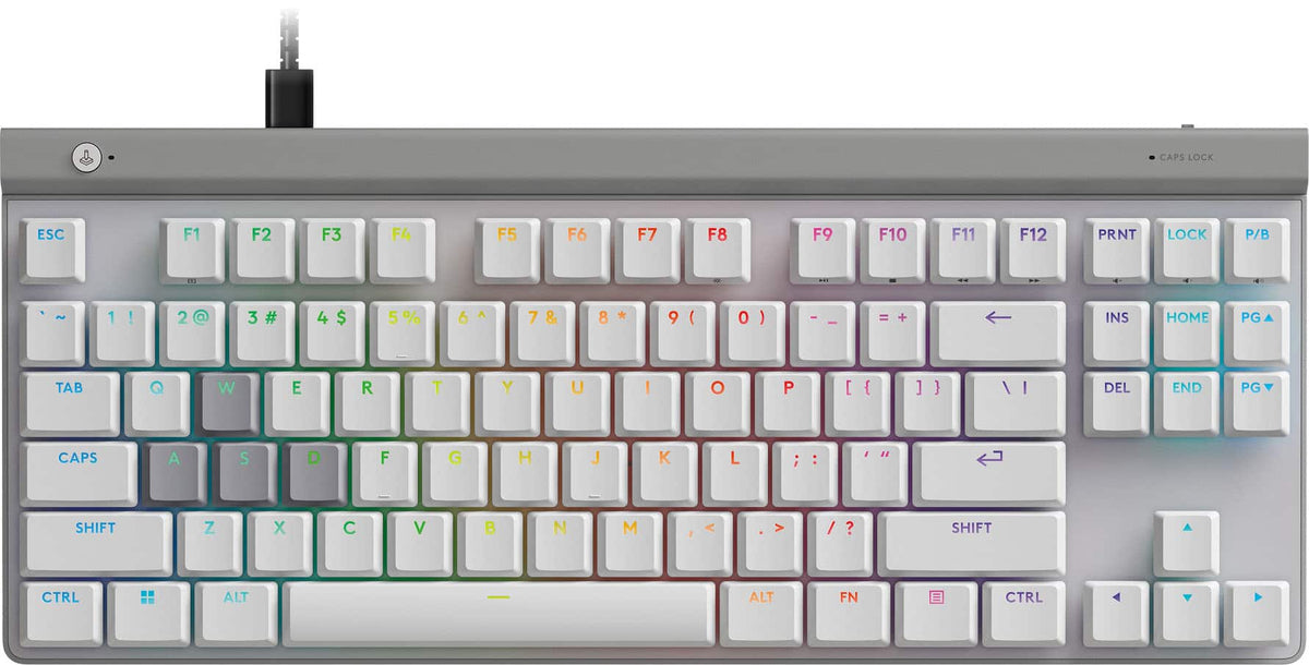 Logitech - G515 RAPID TKL Wired Mechanical Analog Low-Profile Switch Gaming Keyboard with LIGHTSYNC RGB - White