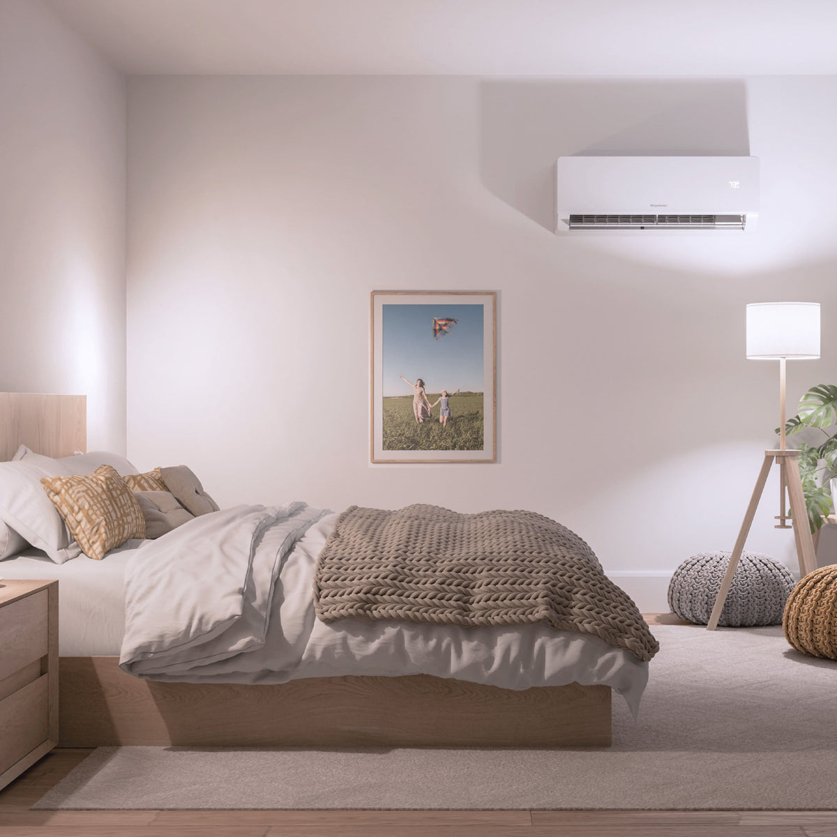 Keystone - Core 115V 400 Sq. Ft. 9,000 BTU Smart Mini Split Air Conditioner 10,000 BTU Heater - White