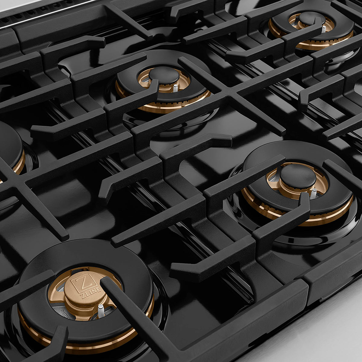 ZLINE - 48 in. Wide 8 Burner Autograph Paramount Dual Fuel Range w/ DuoPro Cooktop & White Doors w/ Gold Accents (PSDRZ-WM-48-G) - Stainless Steel with White Matte Door