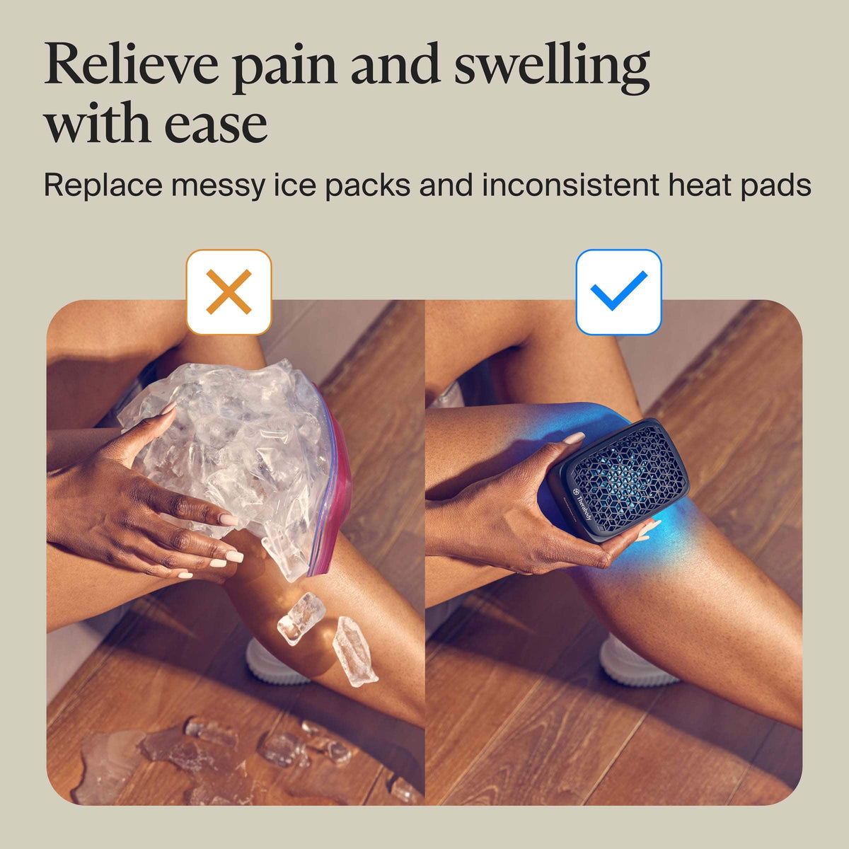 Therabody - RecoveryTherm Cube - Instant Hot, Cold & Contrast Therapy For Targeted Pain Relief - Black