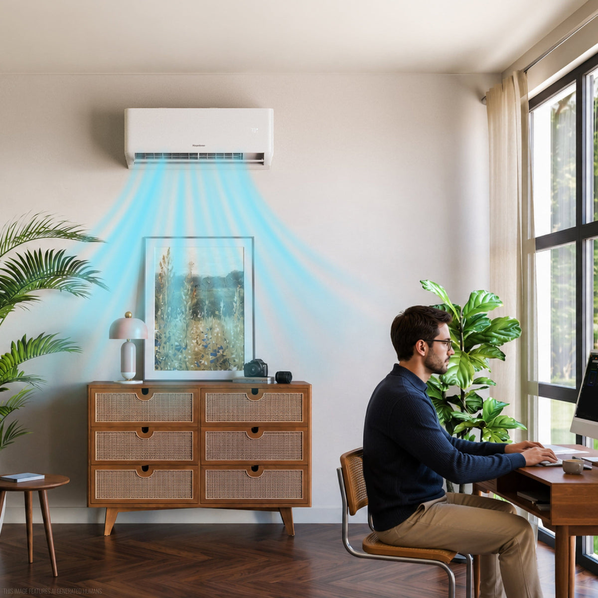 Keystone - Summit 230V 400 Sq. Ft. 9,000 BTU Smart Mini Split Air Conditioner 10,000 BTU Heater - White
