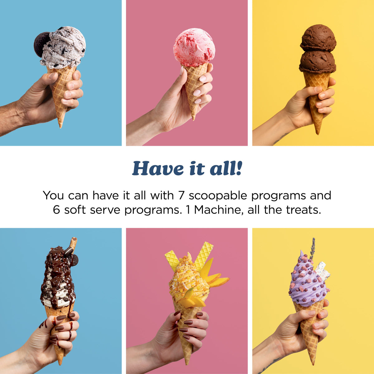 Ninja - CREAMi Scoop & Swirl Ice Cream & Soft Serve Maker, 13 One-Touch Programs - Navy