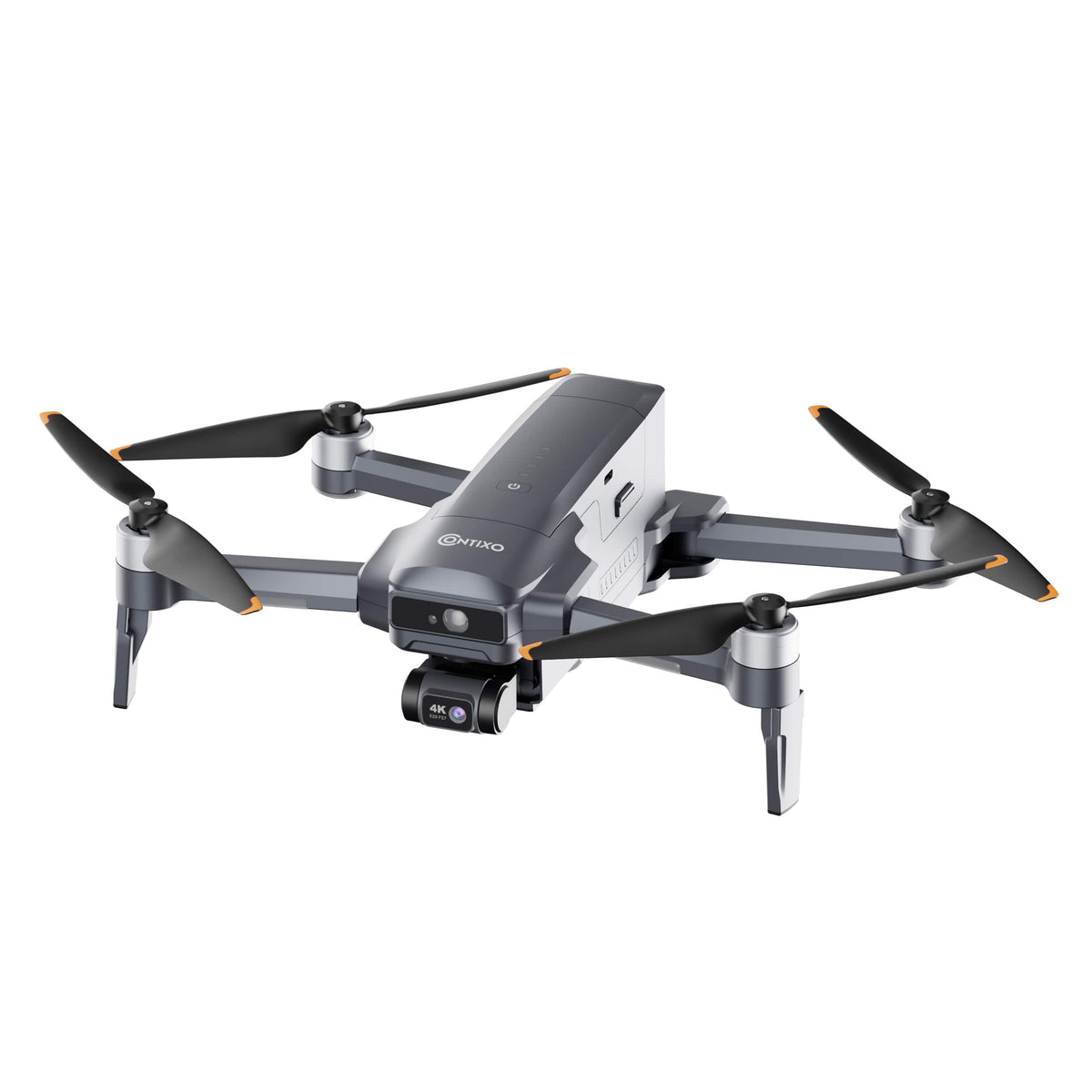 Contixo - F33 Vortex 4K GPS Drone with 2-Axis Gimbal, 6KM Range, 40-Min Flight, 5.5" HD Screen & Brushless Motor - Dark Gray