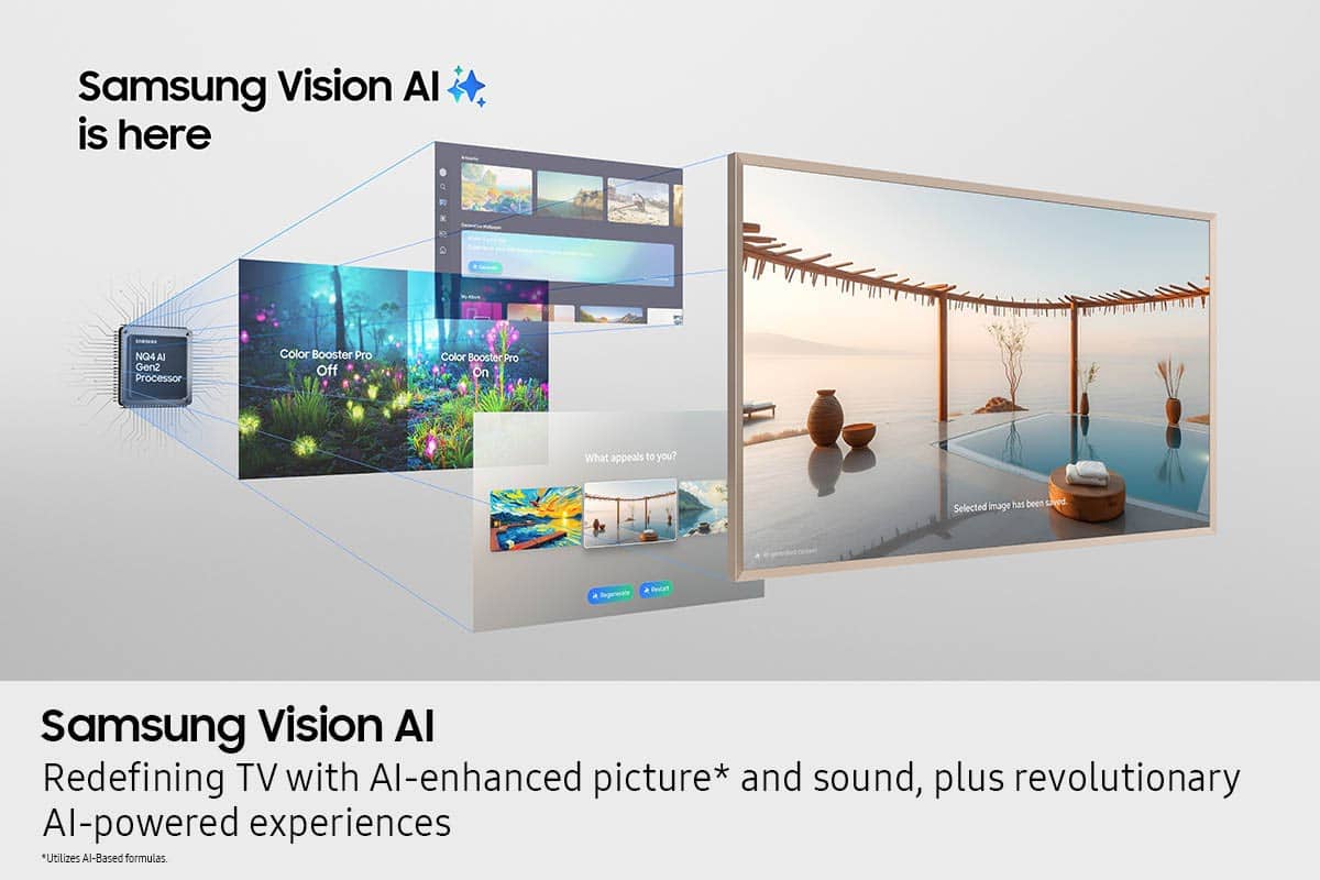 Samsung - 43” Class LS03FA The Frame Series QLED 4K UHD Art Mode SamsungVision AI Smart TV w/ Wall Mount (2025)
