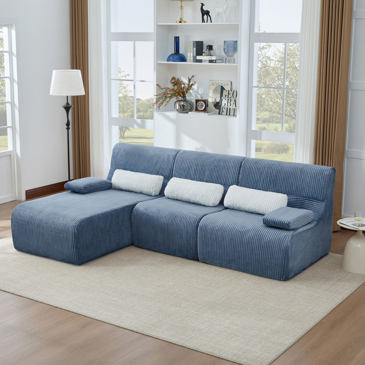 Sofá seccional de gran tamaño, asientos para sala de estar con diseño modular