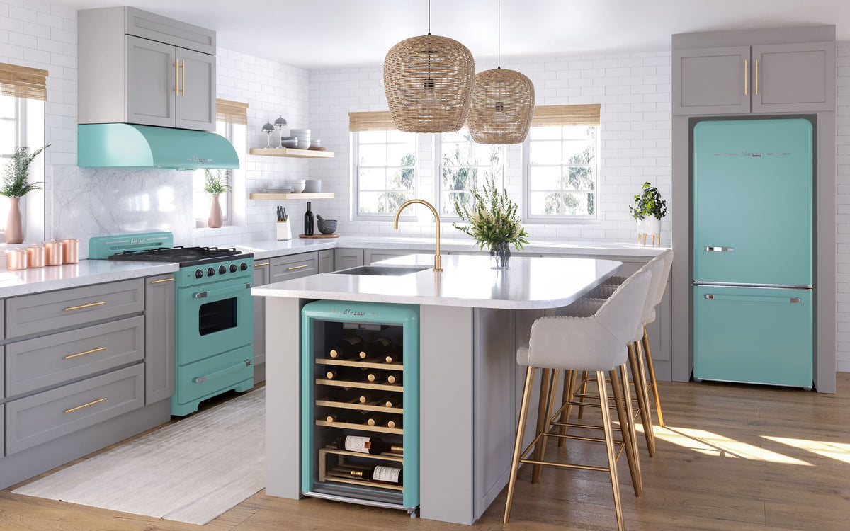 Unique Appliances - 30 inches - Externally Vented - Under cabinet Range Hood - Ocean Mist Turquoise