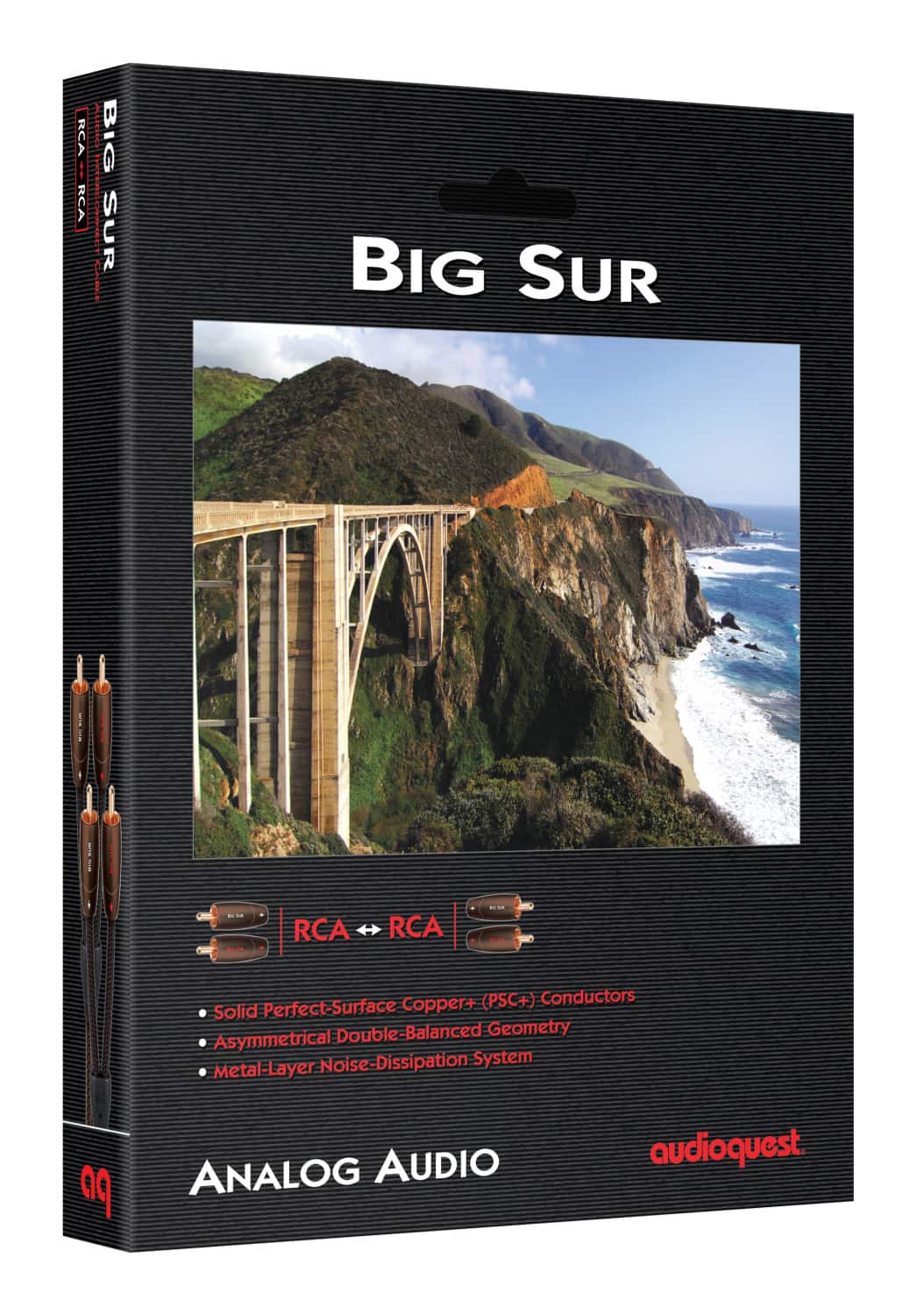 AudioQuest - Big Sur RCA > RCA 4.9' Analog Audio Interconnect Cable - Brown on Black