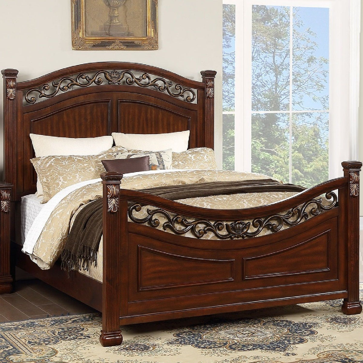 Cama con patas de bola