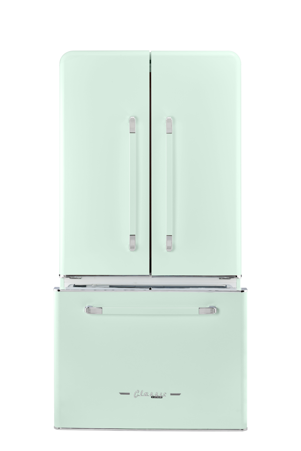 Unique Appliances - 36 in. Wide Classic Retro 36-inch 21 cu.ft. Counter Depth French Door Refrigerator - Summer Mint Green