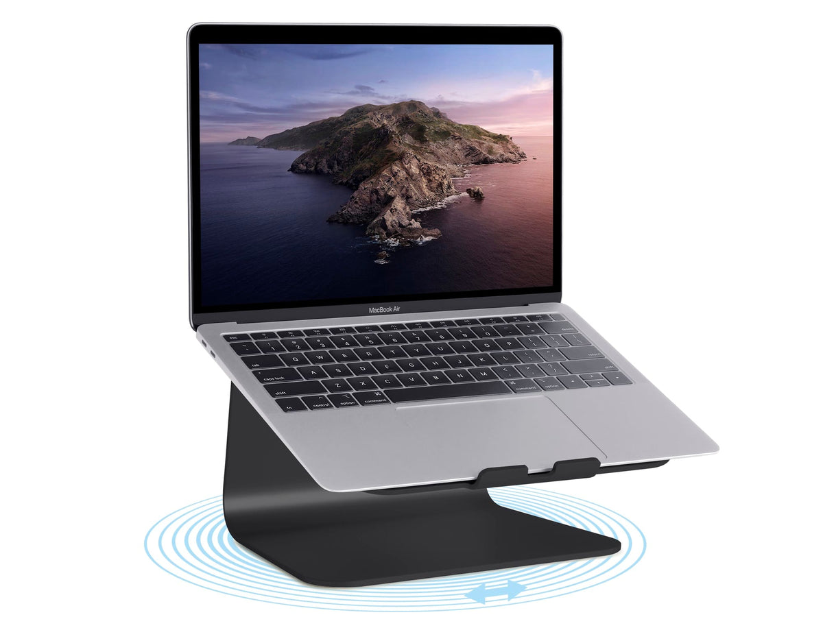 Rain Design - mStand360 Laptop Stand w/ Swivel Base - Black